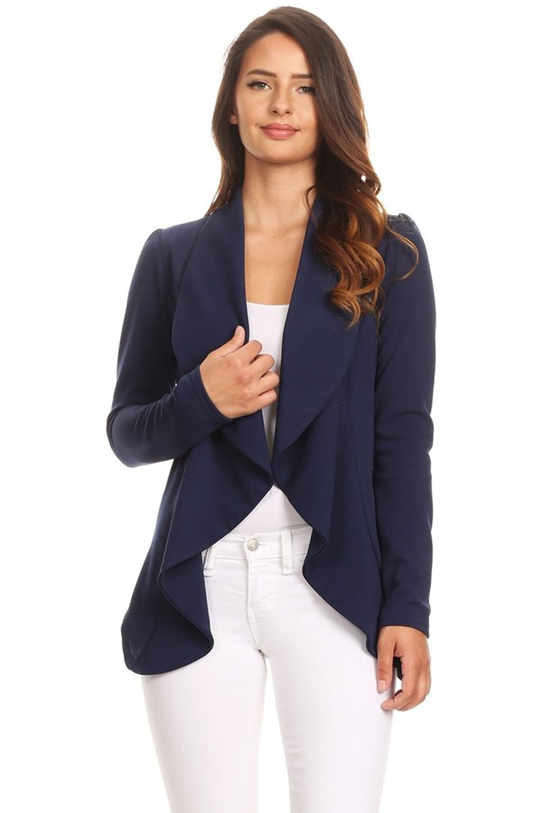 Women's Casual Long Sleeve Solid Open Blazer Jacket