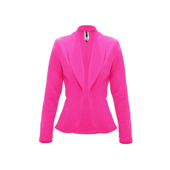 Women's Casual Long Sleeve Solid Open Front Blazer Jacket