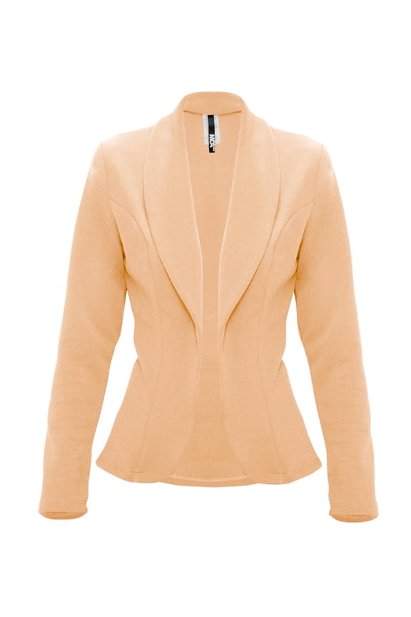 Women's Casual Long Sleeve Solid Open Front Blazer Jacket