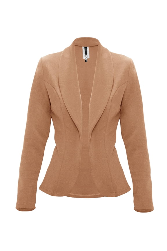 Women's Casual Long Sleeve Solid Open Front Blazer Jacket