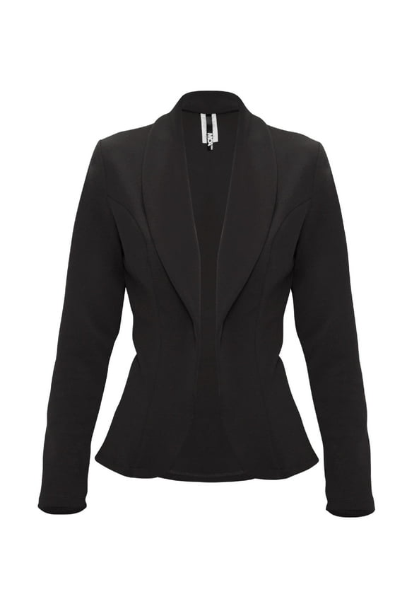 Women's Casual Long Sleeve Solid Open Front Blazer Jacket