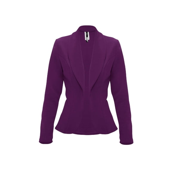 Women's Casual Long Sleeve Solid Open Front Blazer Jacket
