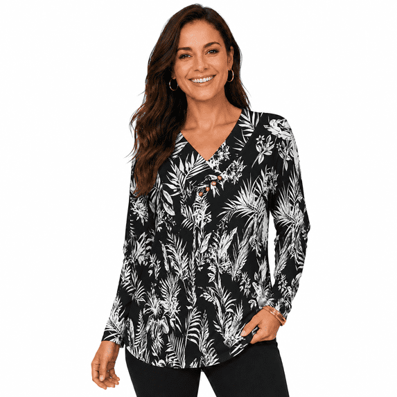 Women's Casual Long Sleeve Tops Loose Fit Soft Blouse Shirt