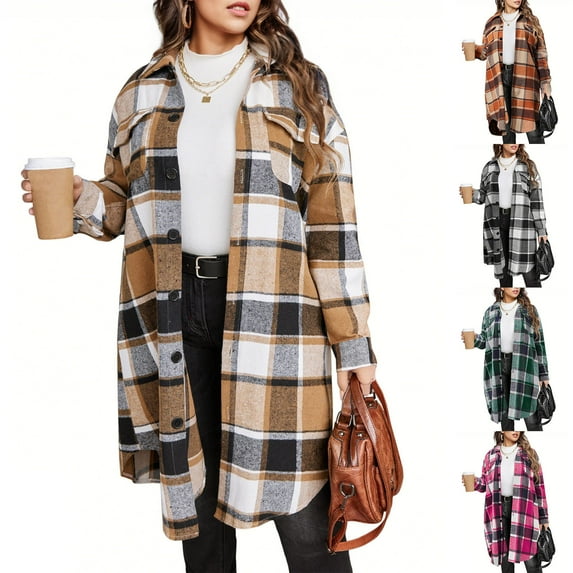 Women's Casual Long Sleeve Turndown Collar Top Blouse Shirt Solid Color Loose Fit Tunic for Business Office Work Vacation Travel Outfits Fashion Essential Gift | Sopatenor,Coffee XL