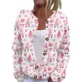 thumbnail image 1 of Women's Casual Long Sleeve Woolen Christmas Knitted Cardigan Button Down Jacket for Holiday Outfits and Cozy Wear,Red,5XL, 1 of 7