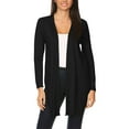 thumbnail image 1 of Moa Collection Women's Casual Long Sleeves Drape Open Front Solid Cardigan, 1 of 4