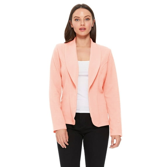 Women's Casual Long Sleeves Office Workwear Solid Blazer Jacket S-3XL