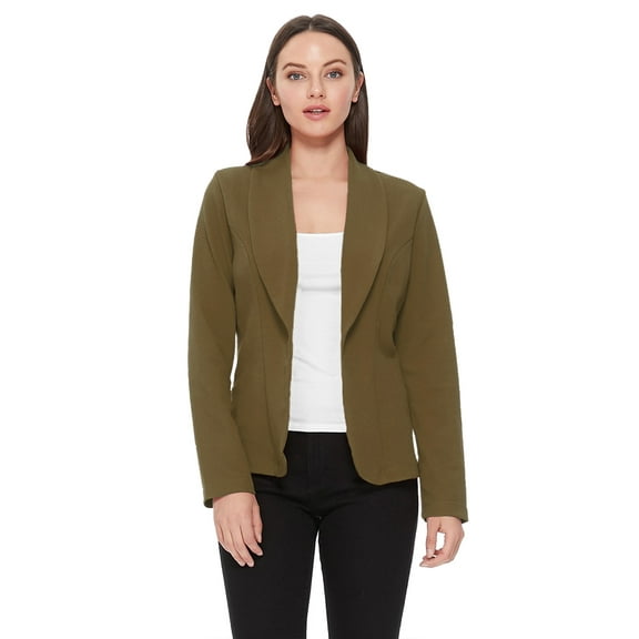 Women's Casual Long Sleeves Office Workwear Solid Blazer Jacket S-3XL