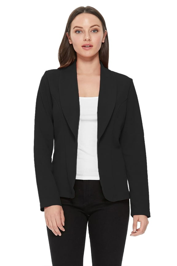 Women's Casual Long Sleeves Office Workwear Solid Blazer Jacket S-3XL