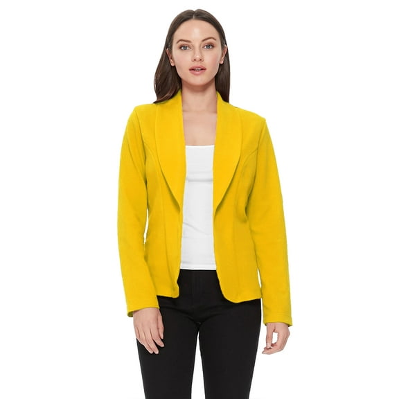 Women's Casual Long Sleeves Office Workwear Solid Blazer Jacket S-3XL
