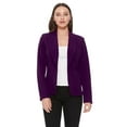 thumbnail image 1 of Women's Casual Long Sleeves Office Workwear Solid Blazer Jacket S-3XL, 1 of 4