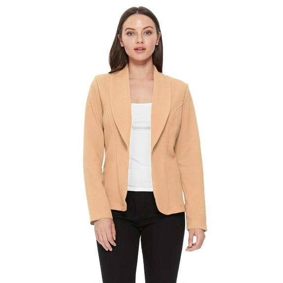 Women's Casual Long Sleeves Office Workwear Solid Blazer Jacket S-3XL