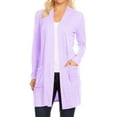 thumbnail image 1 of Women's Casual Long Sleeves Side Pockets Solid Cardigan, 1 of 3