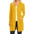 thumbnail image 1 of Women's Casual Long Sleeves Side Pockets Solid Cardigan, 1 of 3