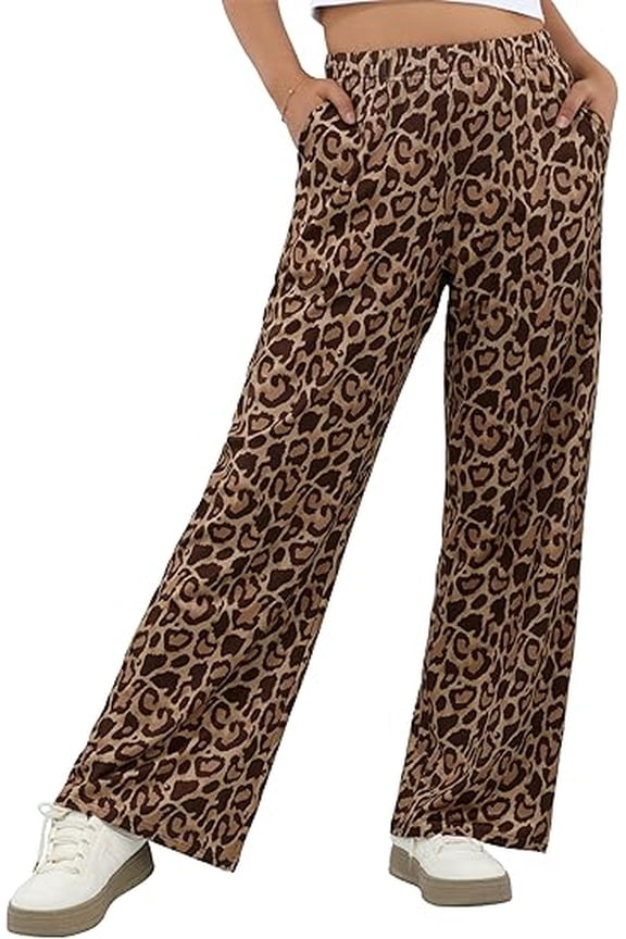 Women's Casual Loose Checkered Wide Leg Pants High Waist Straight Lounge Y2K Gingham Trousers