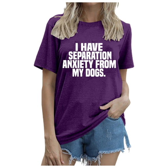 Women's Casual Loose Crewneck Short Sleeve Top, Polyester & Spandex, Breathable, Durable, Versatile, Multiple Sizes