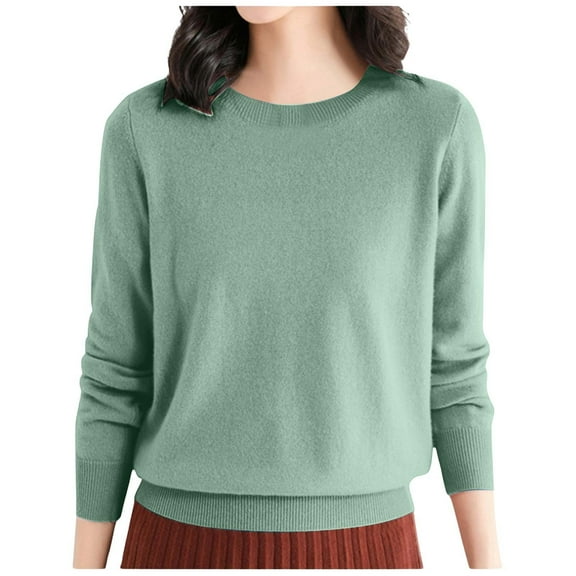 Women's Casual Loose Fit Knitted Pullover Sweater Low Cut Round Neck Lightweight Top For Fall Winter Mens Wool Tunic Puff Sleeve Sweaters for Women Garment Dyed Men Sweat Shirts Sweat Shirts for Man