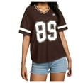 thumbnail image 1 of Casual Women's Loose Fit Letter Print Short Sleeve T Shirt - Versatile Streetwear Top for Daily Fashion and Modern Style, 1 of 4