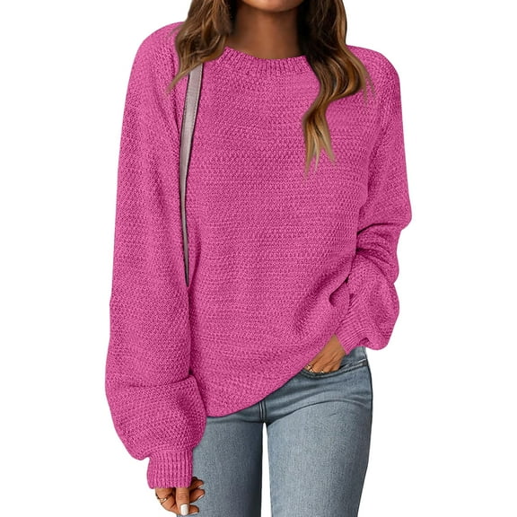 Women’s Casual Loose Fit Long Sleeve Shirt, Bow Tie Design, Comfortable and Stylish Top for Work, Casual Wear, and Daily Outings Hot Pink