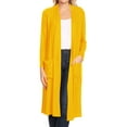 thumbnail image 1 of Women's Casual Loose Fit Side Pockets Solid Soft Lightweight Long Cardigan, 1 of 4