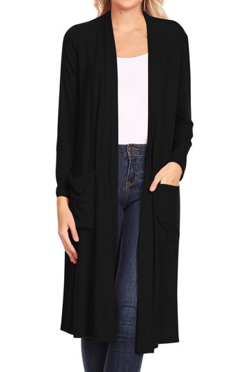Dress Long Black Cardigan
