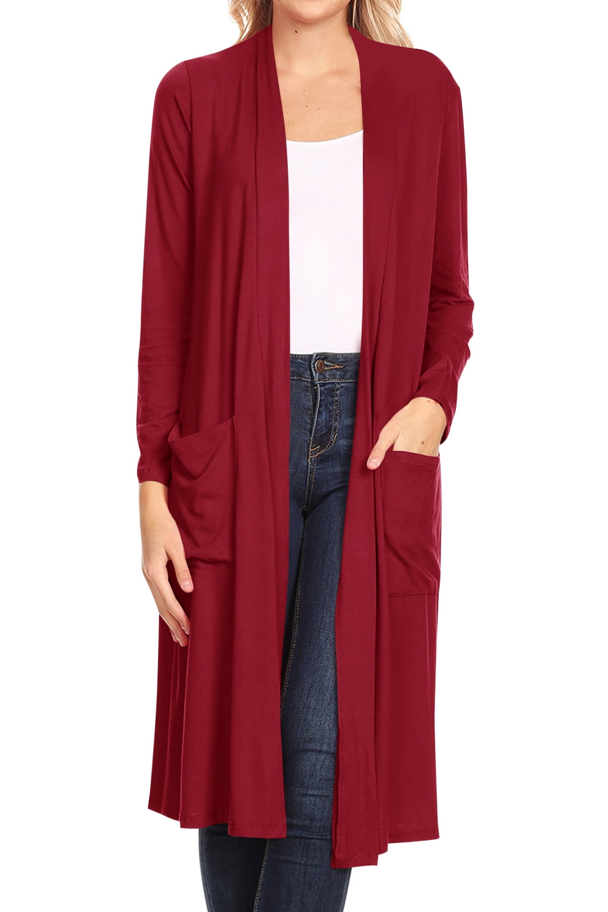Long Flattering Silhouette Sleeveless Cardigan