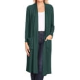 thumbnail image 1 of Women's Casual Loose Fit Side Pockets Solid Soft Lightweight Long Cardigan, 1 of 4