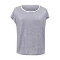 thumbnail image 1 of :“Women's Casual Loose Fit Sleeveless Round Neck Sequin T Shirt For Parties And Fashion” Long Sleeve Shirt for Women Women Shirts with Athletic Tops for Women Loose Fit Pack of Turtle Neck Top for, 1 of 3
