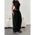 thumbnail image 1 of Women's Casual Loose Plain Drawstring Waist Sweatpants with Pockets, 1 of 6