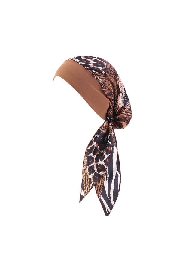 Women's Casual Loose Print Chemo Beanie Cancer Headwear Turban Cap