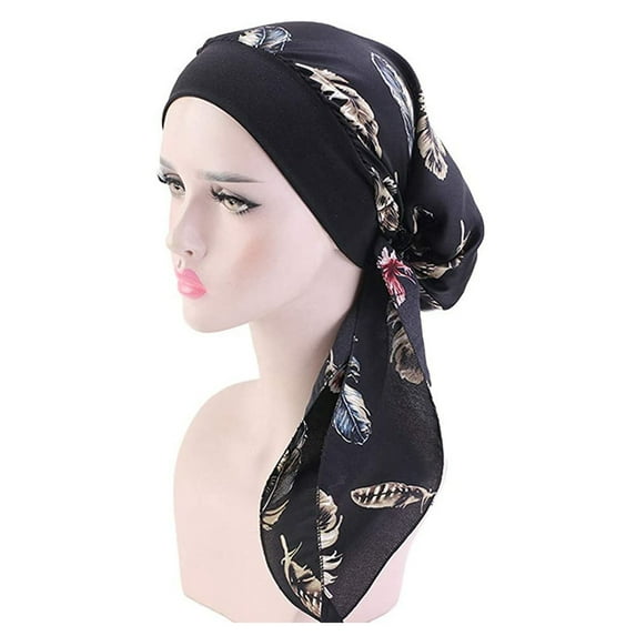Women's Casual Loose Print Chemo Beanie Cancer Headwear Turban Cap