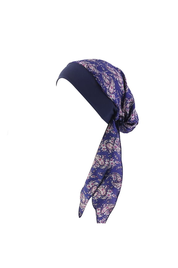 Women's Casual Loose Print Chemo Beanie Cancer Headwear Turban Cap