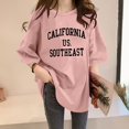 thumbnail image 1 of Women's Casual Loose Solid Color T Shirt With Crew Neck And Sleeved Drop Women S Summer Shirts Long Sleeve Polyester T Shirt Women 100 Polyester Shirts Women Casual Women T Shirt Women Tops Spandex, 1 of 3