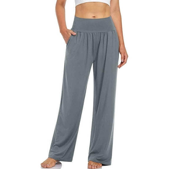 Women's Casual Loose Wide Leg Cozy Pants Yoga Sweatpants Comfy High Waisted Sports Athletic Lounge Pants with Pockets