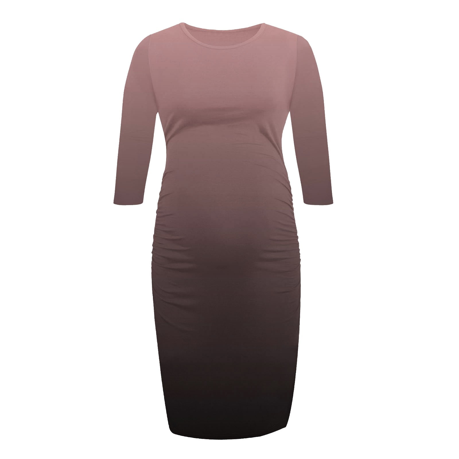 Women's Casual Maternity Dress 3/4 Sleeve Knee Length Pregnancy Clothes for  Baby Shower Rose Gold L - Walmart.com