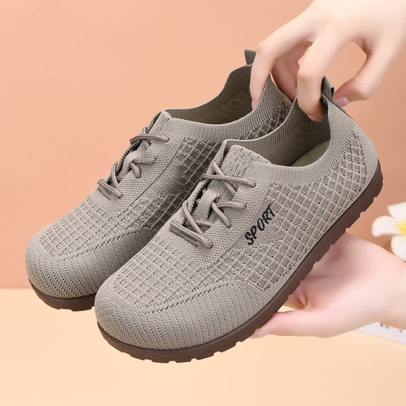 Women's Casual Mesh Lightweight Walking Shoes, Soft Sole Design with Breathable Lining and Cushion Comfort, Slip on Sneakers for Daily Wear