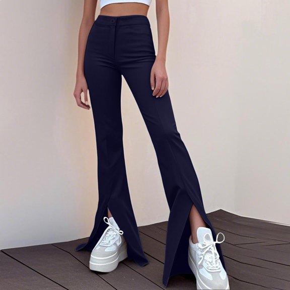 Women's Casual Mid Waist Cargo Jeans Stretch Wide Leg Denim Pants With Pockets Womens Linen Pants Tall Casual Pants for Women plus Size Petite Pant Suits for Women Business Casual plus Size Women