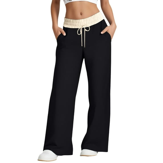 Women's Casual Mid Waist Cargo Stretch Wide Leg Denim Pants with Pockets, Comfortable & Versatile, Multiple Sizes