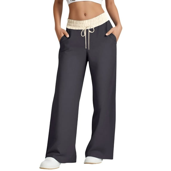 Women's Casual Mid Waist Cargo Stretch Wide Leg Denim Pants with Pockets, Comfortable & Versatile, Multiple Sizes