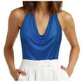 thumbnail image 1 of Women's Casual Neck Draped Front Sexy Backless Tank Top, 1 of 4