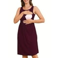 thumbnail image 1 of Yawrut Women's Breastfeeding Dress, Summer Refreshing Sleeveless Round Neck Elastic Waist Slimming Fashion Breastfeeding Dress,Size: S-XL, 1 of 5
