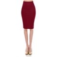 thumbnail image 1 of Women's Casual Office Work Wear Comfy Stretch Bodycon Solid Midi Pencil Skirt, 1 of 4