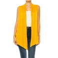 thumbnail image 1 of Moa Collection Women's Casual Open Draped Front Solid Cardigan Vest, 1 of 7