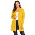 thumbnail image 1 of Women's Casual Open Front Long Sleeve Solid Cardigan with Side Pockets, 1 of 5
