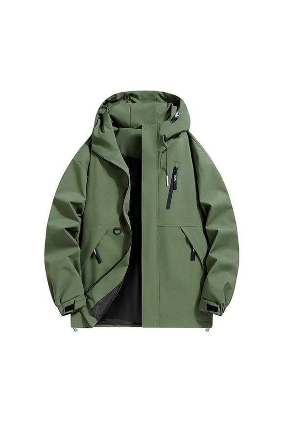 Women's Casual Outdoor Jackets Lightweight Windproof Coat for Versatile Weather Ideal for Hiking Camping and Daily Wear,Green,XL