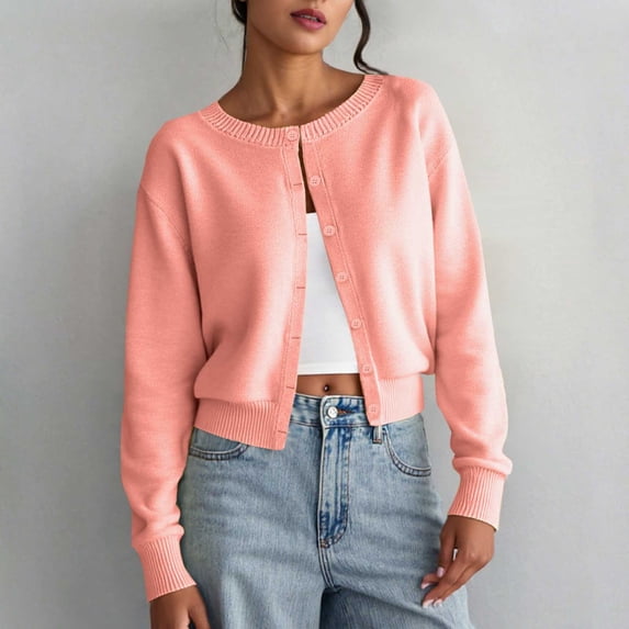 Women‘s Casual Oversize Solid Color Fall/Winter Long Sleeved Top Sweater Blouse Cardigan