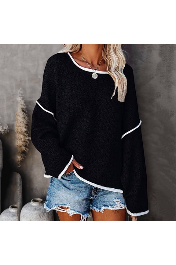 Women's Casual Oversized Sweaters Loose Soft Knit Long Batwing Sleeve Pullover Sweater Lightweight Sweaters for Men Wool Knit Pullover Men Sweater Customize Men Pullover Sweaters for Women Athletic