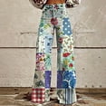 thumbnail image 1 of Women's Casual Pants 2025 New Summer Flower Wide Leg Pants Lightweight And Loose Casual Colorful Pants Imitation Jeans,White Women's Casual Pants L, 1 of 4