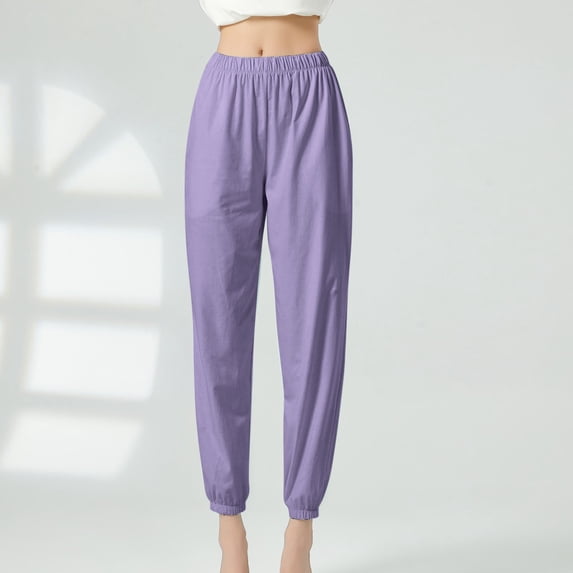 Women's Casual Pants Classical Dance Trousers Wide Legged Straight Pocket Long Pants Gymnastics Practice Exercises Dance Training Leg Binding Pants Stretchy Work Pants Women Women's Pants for Work