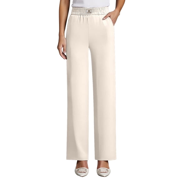 Women's Casual Pants Comfortable Loose Fit Casual Straight Leg Trousers For Everyday Wear Relaxation